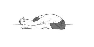 seated forward bend 300x150 Yoga for Long Travel