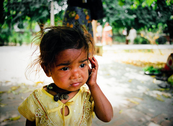 little girl in india