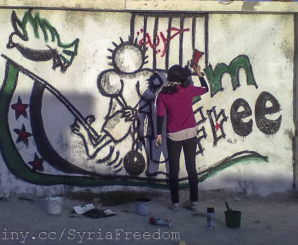 freedom graffiti syria