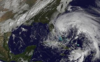 hurricane sandy from space