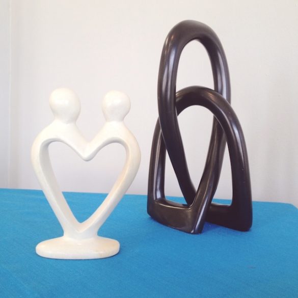 soapstone collected and carved locally in western Kenya