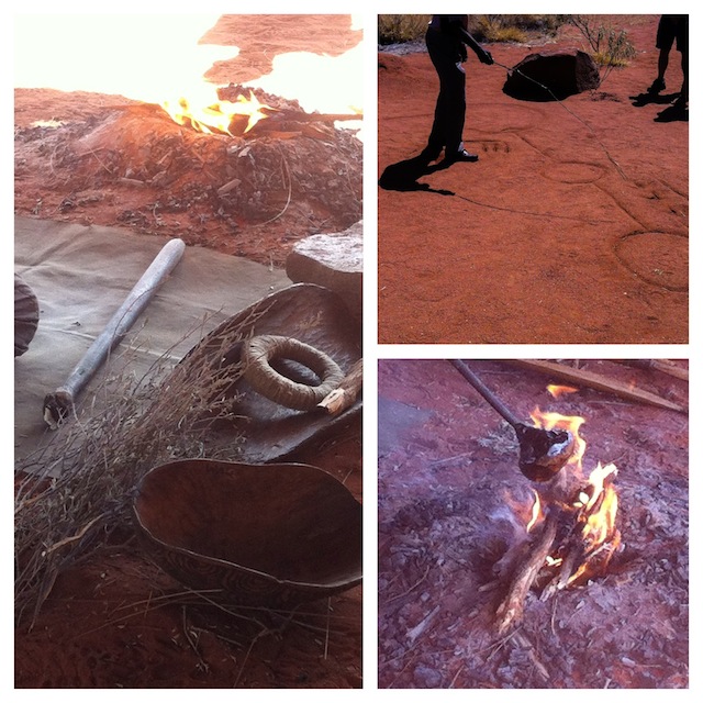 Cassidy Uluru teaches some of the old Aboriginal ways.