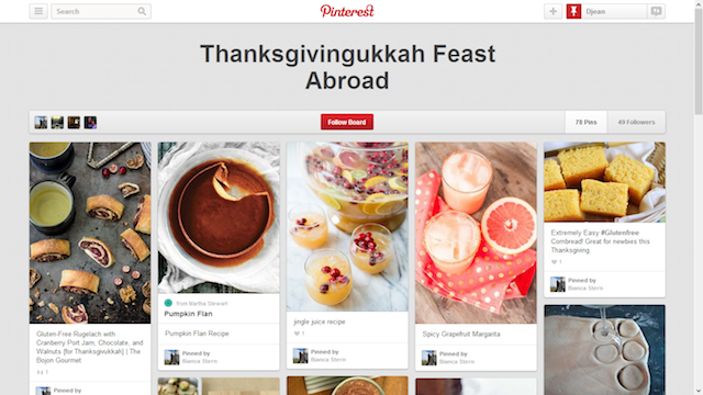 Thanksgivingkah Pinterest Board