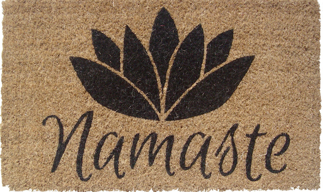 namaste welcome mat