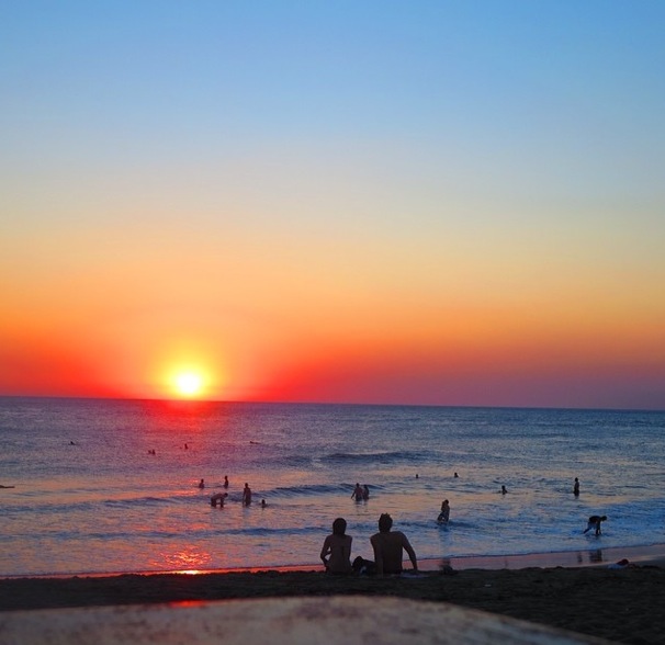 multicolored sunset in Las Penitas