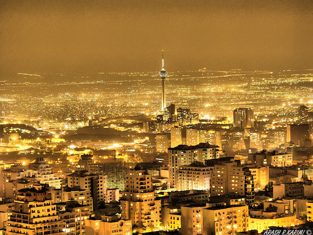 Tehran at night_Photo by Arash Razzagh Karimi
