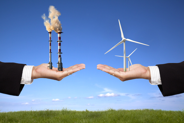 pollution versus clean energy photo