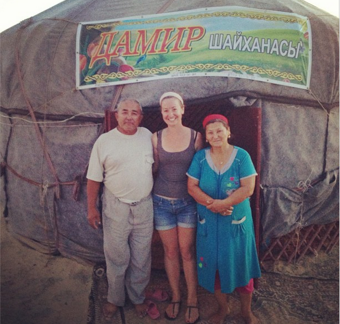 Nomadic family in Mongolia
