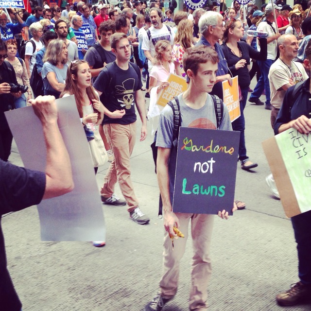 nyc peoples climate march gardens not lawns