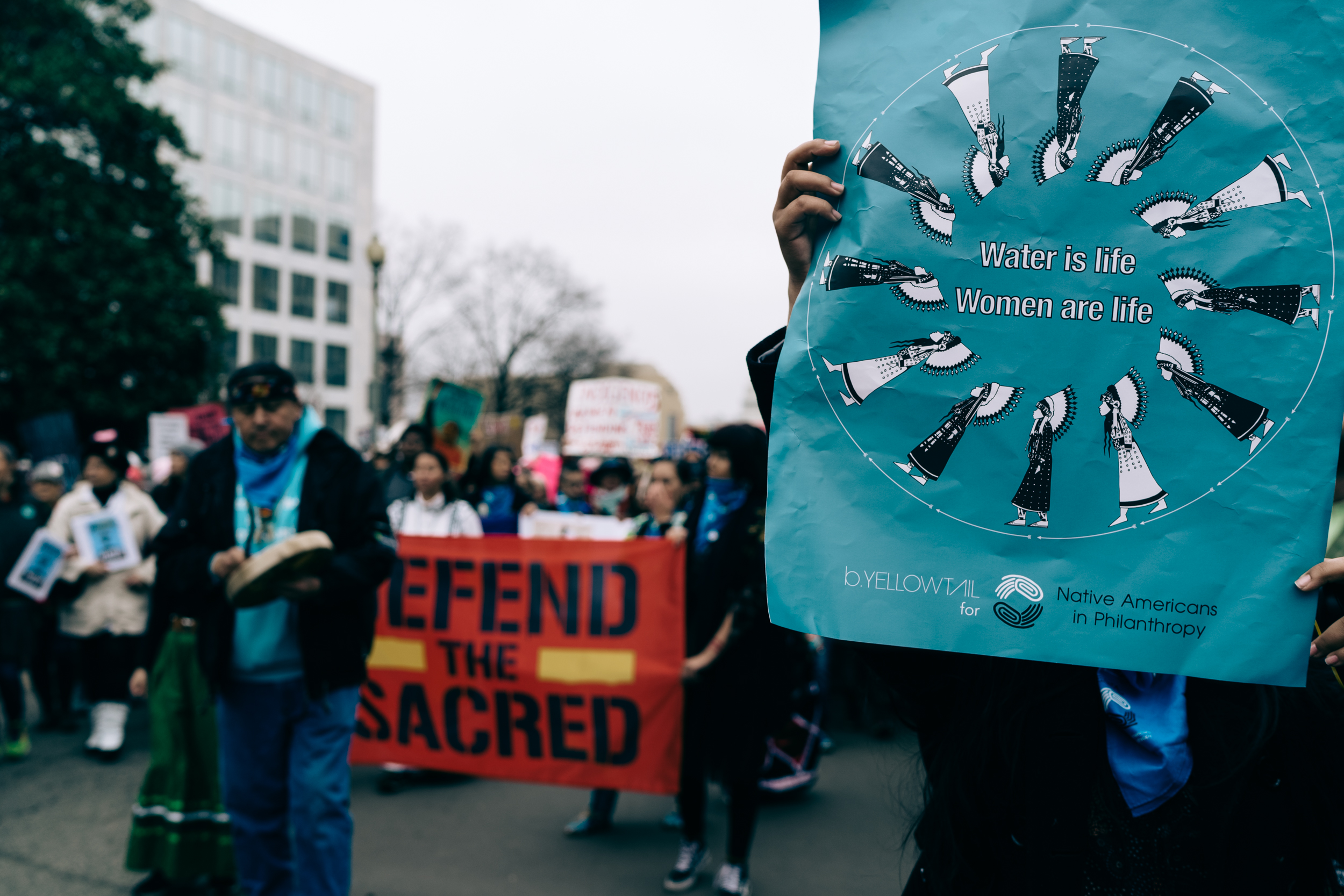 native american rights - women's march